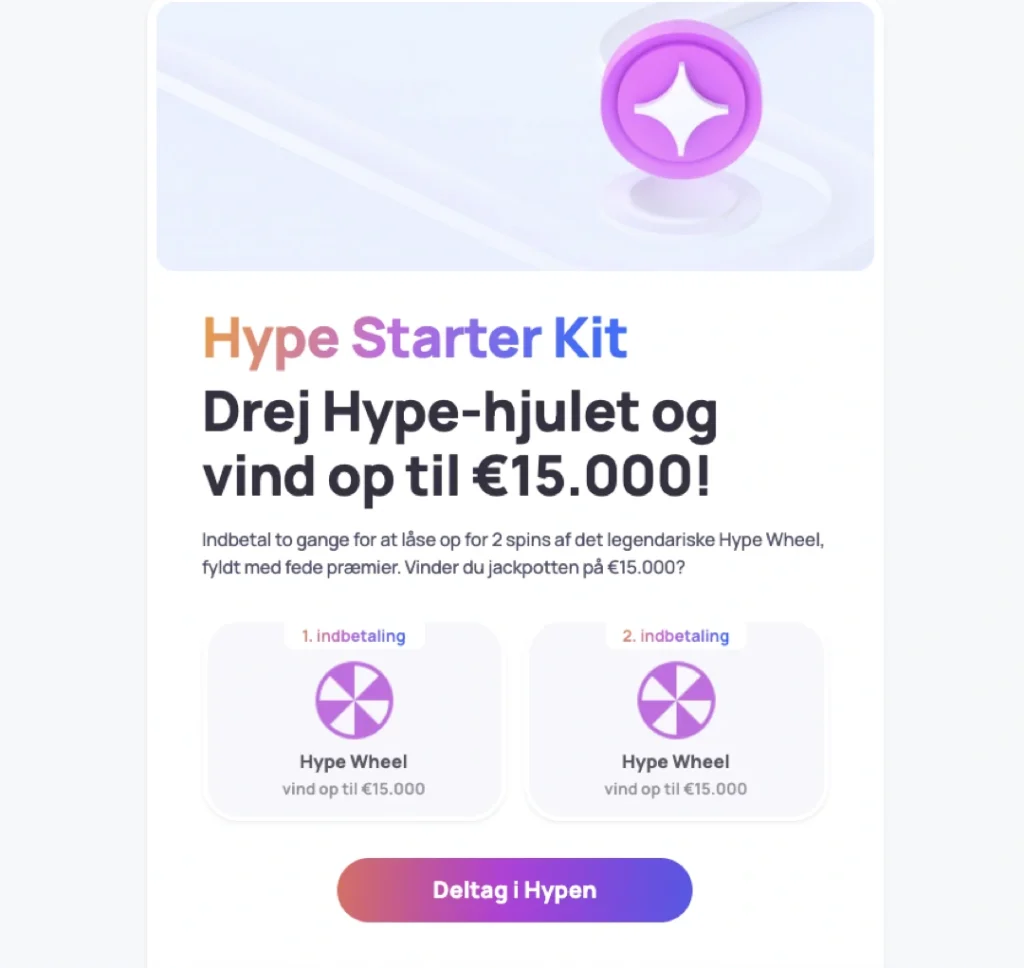 HypeKasino Velkommen Bonus