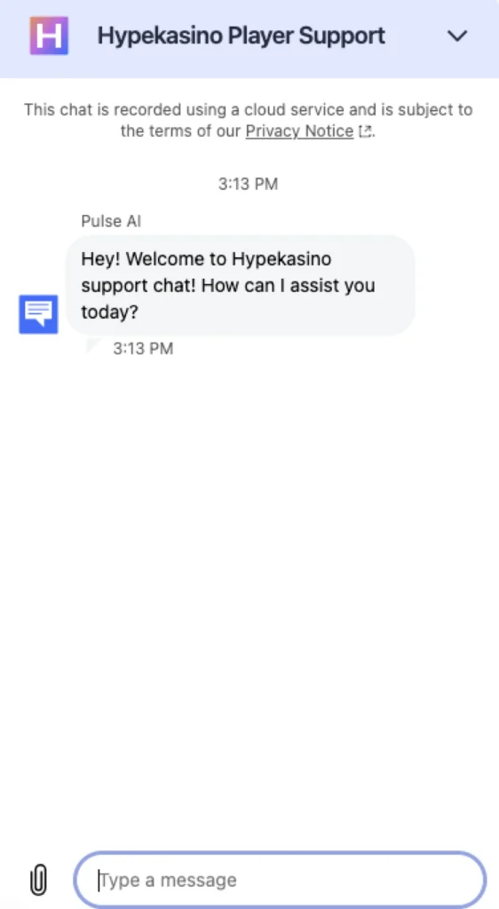 Kundesupport på HypeKasino Dansk Casino